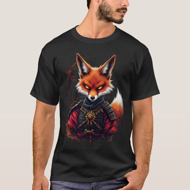 T-shirt Samurai Fox guerrier japonais Ninja Fox Kawaii T-S (Devant)