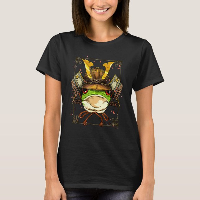 T-shirt Samurai Frog Herping Japanese Warrior Bushido Japa (Devant)