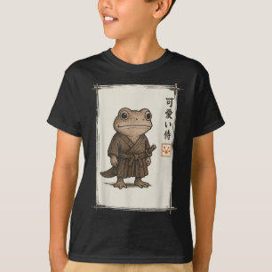 T-shirt Samurai Frog japonais Art Anime Drôle Hommes Femme
