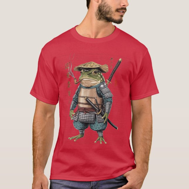 T-shirt Samurai Frog Ninja Aesthetic Japanese Katanaokyo g (Devant)