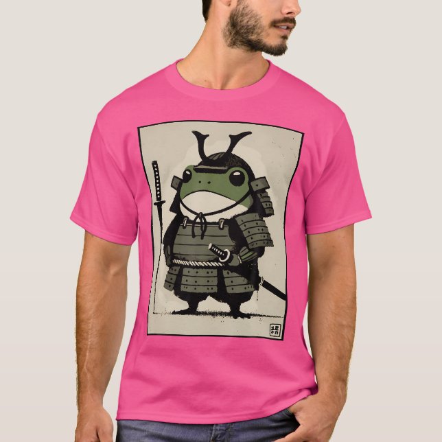 T-shirt Samurai Frog Ukiyo-E Warrior Art (Devant)