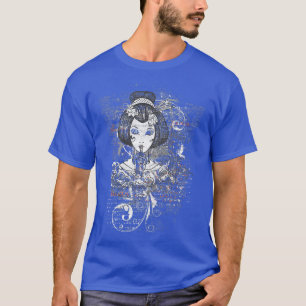 T-shirt Samurai Geisha Tattoo Style Démon Tops (2)