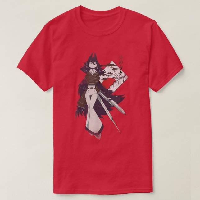 T-shirt Samurai Girl Warrior Ukiyo Fpe Document fondamenta (Design devant)