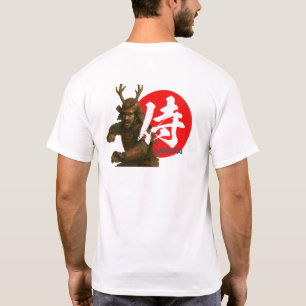 T-shirt Samurai Guerrier avec Soleil Levant et Kanji
