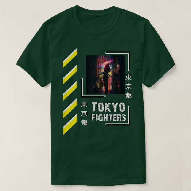 T-shirt Samurai guerrier Japon Tokyo style vêtements Cool  (Design devant)