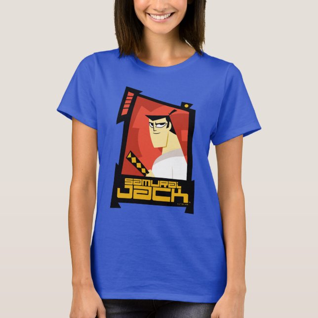 T-shirt Samurai Jack Souriant Futuristic Frame Graphic (Devant)