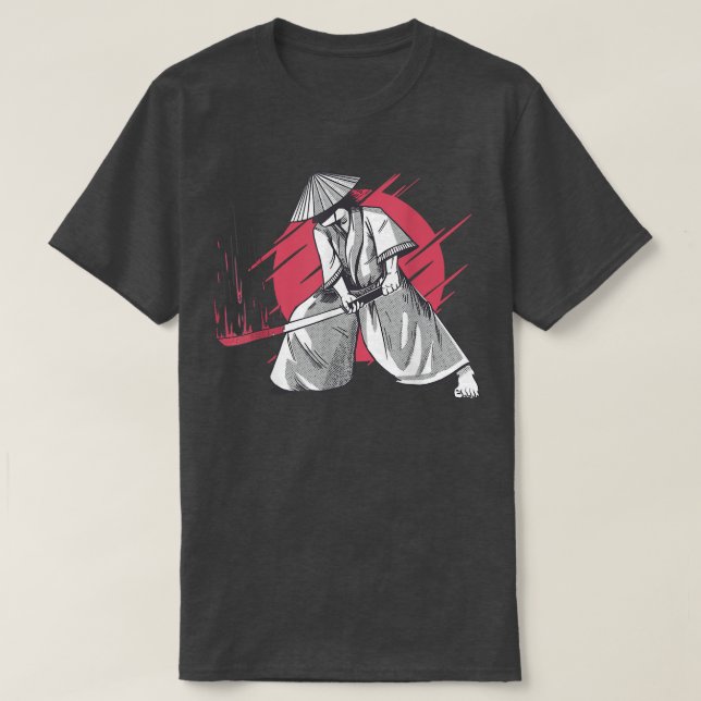 T-shirt Samurai Japonais épée Katana Warrior (Design devant)