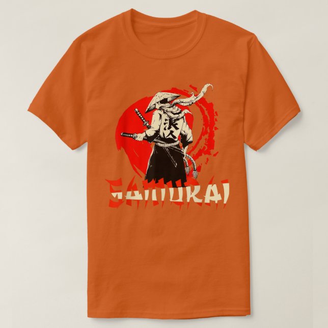 T-shirt Samurai Japonais guerrier bushido espadon (Design devant)