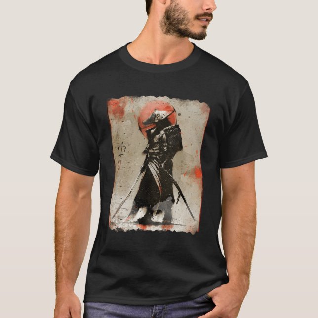 T-shirt Samurai Japonais Print Bushido (Devant)