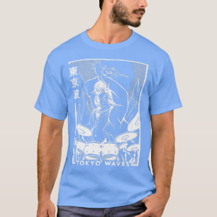T-shirt Samurai Jouer des tambours Futurisme japonais Art