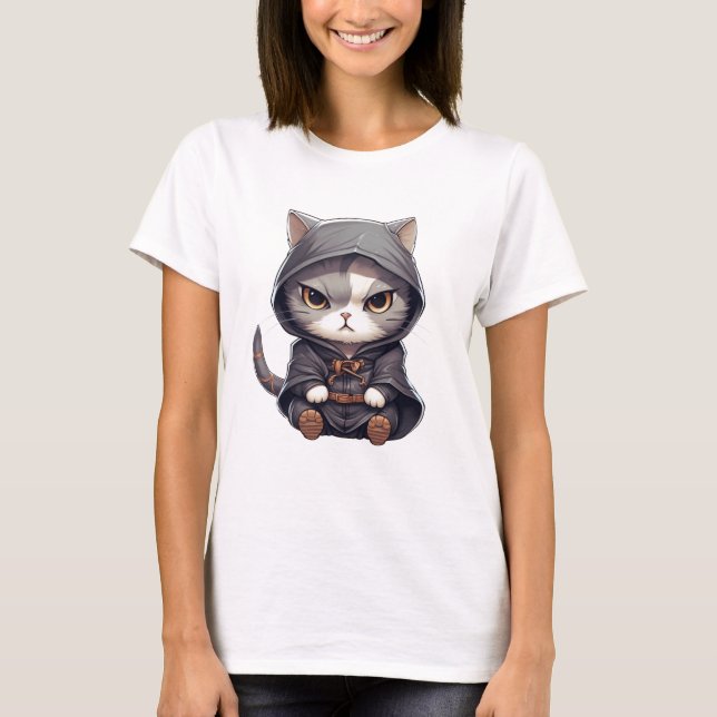 T-shirt Samurai Kitten (Devant)