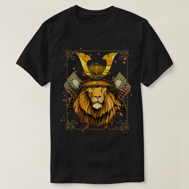 T-shirt Samurai Lion Guerrier Samurai Lion Amateurs (Design devant)