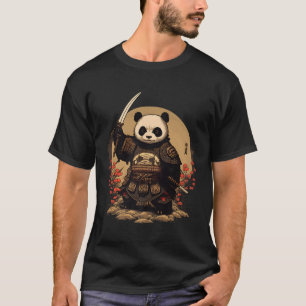 T-shirt Samurai Panda guerrier japonais Ninja Panda Kawaii