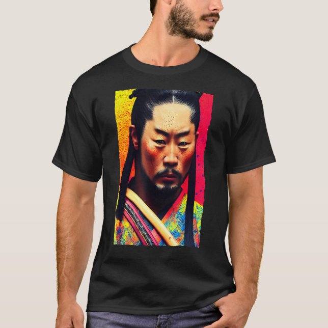 T-shirt Samurai Portrait japonais Histoire moderne Samurai (Devant)