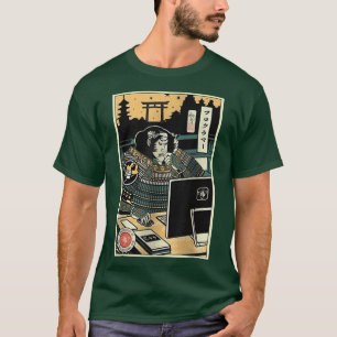 T-shirt Samurai Programmer 2 Computer Science Ukiyoe Japon
