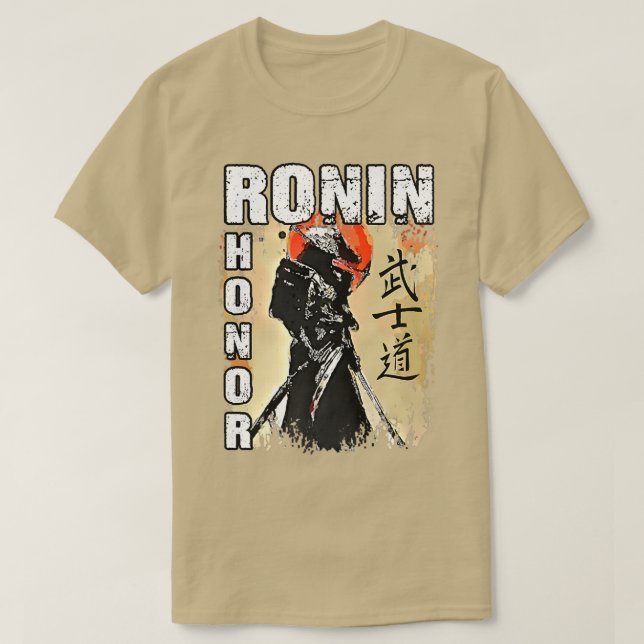 T-shirt Samurai Ronin Straw Casquette guerrier de l'épée c (Design devant)