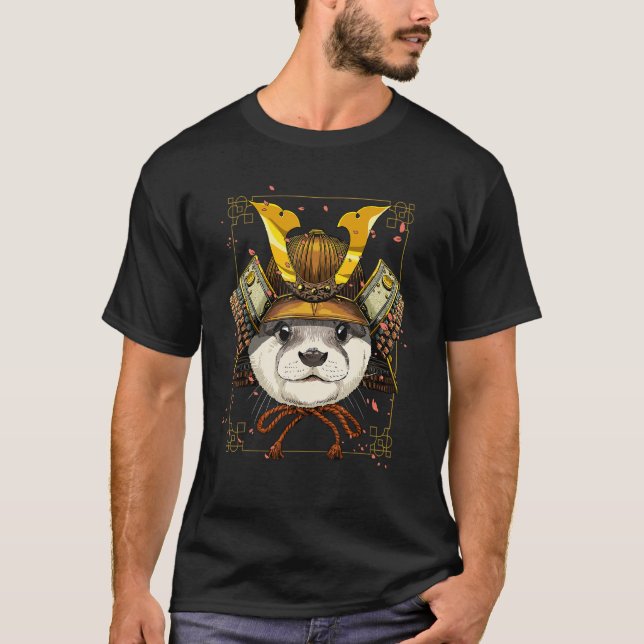 T-shirt Samurai Sea Otter Japonais Guerrier Bushido Japans (Devant)