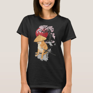 T-shirt Samurai Shiba Inu Chien Japonais Fleur de cerisier