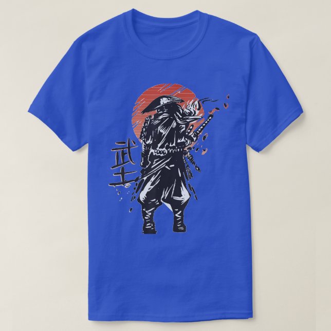 T-shirt Samurai Shirt Sword Fighter Arts martiaux japonais (Design devant)