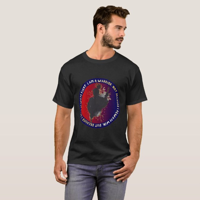 T-shirt Samurai Silhouette - Citation de guerrier japonais (Devant entier)