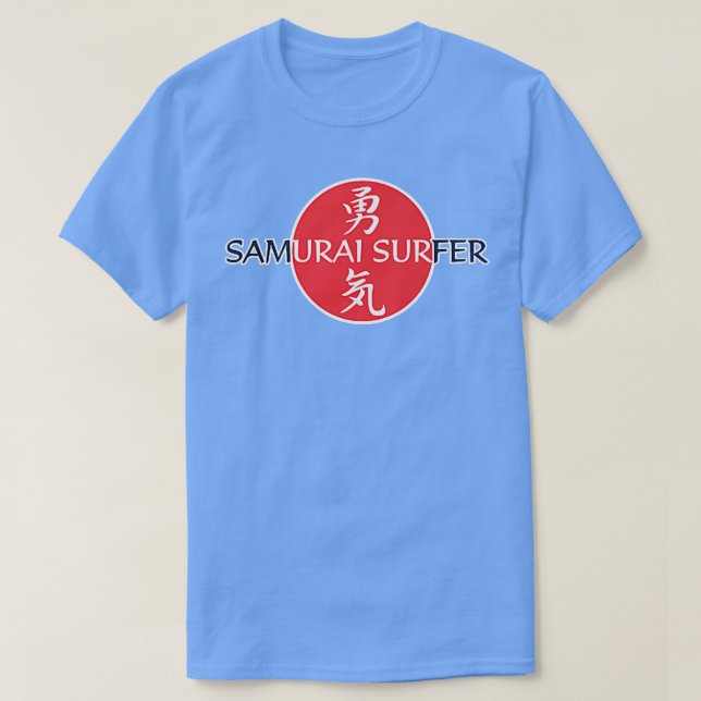 T-shirt Samurai Surfer Pipeline Hawaii Shark (2) (Design devant)