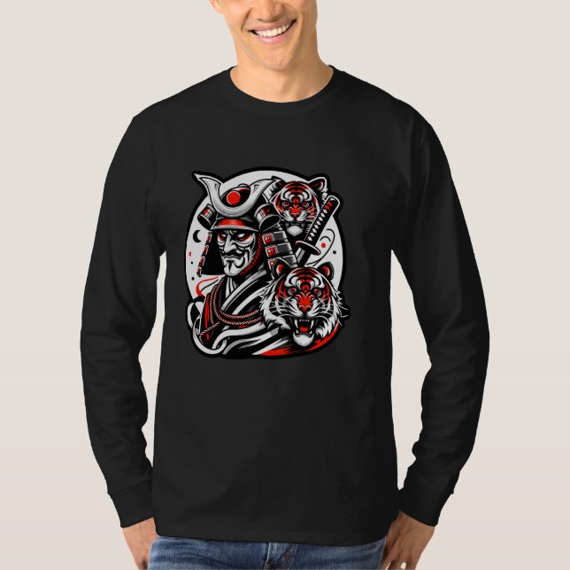 T-shirt Samurai Tigers Quest Discover The Anime Samurai Ja (Devant)