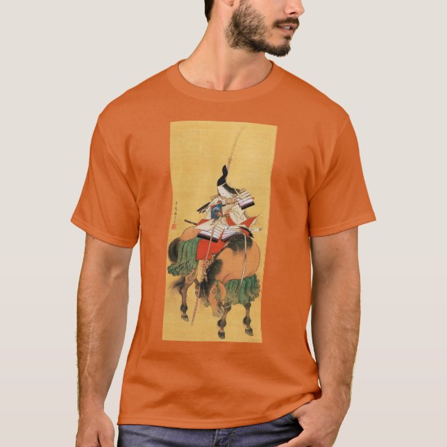 T-shirt SAMURAI TOMOE GOZEN HORSEBACK Art Japonais (Devant)