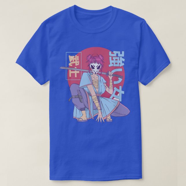 T-shirt Samurai Warrior Anime Japonais Japon (2) (Design devant)