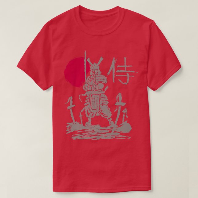 T-shirt Samurai Warrior Buke  Japanese Sword Katana Martia (Design devant)