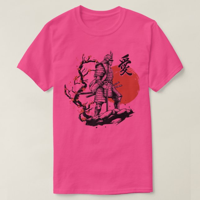 T-shirt Samurai Warrior bushido code japonais Culture roug (Design devant)