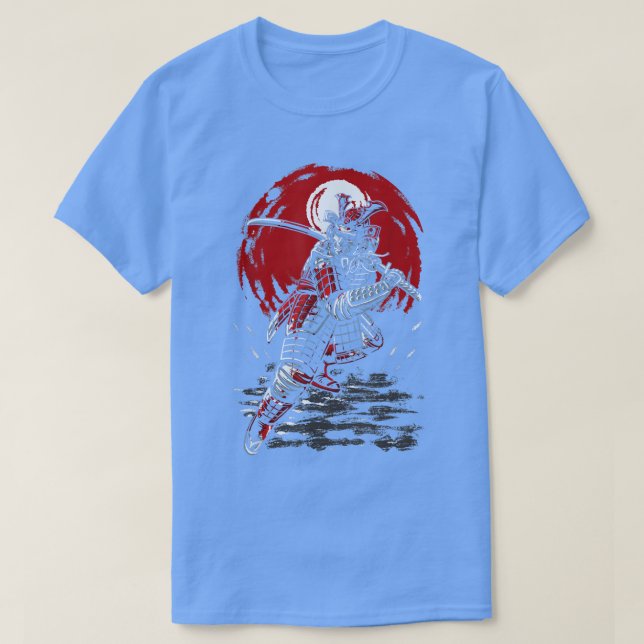 T-shirt Samurai warrior bushido sword martial arts retro g (Design devant)