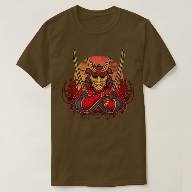 T-shirt Samurai Warrior Code Bushido Espadons Japonais Vi (Design devant)
