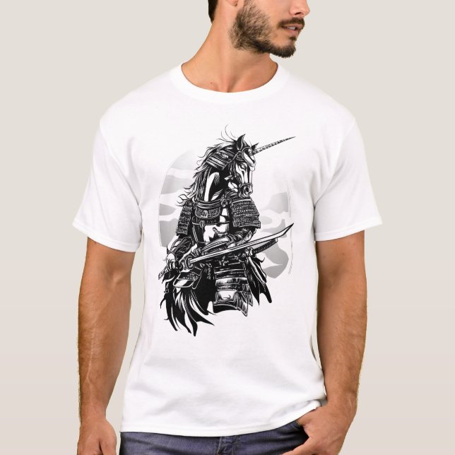 T-shirt Samurai Warrior Unicorn (1) (Devant)