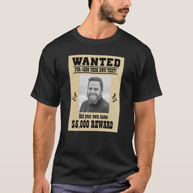 T-shirt S'AMUSER AJOUTER VOTRE VISAGE, TEXTE cowboy a voul (Devant)