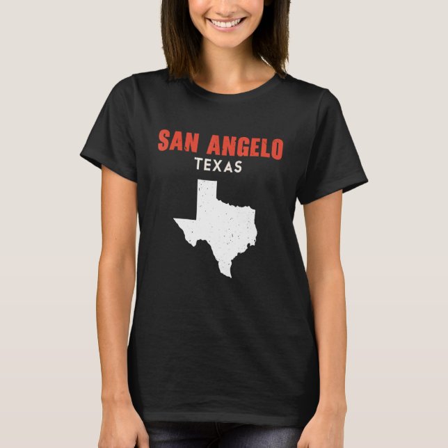 T-shirt San Angelo Texas USA State America Travel Texan (Devant)