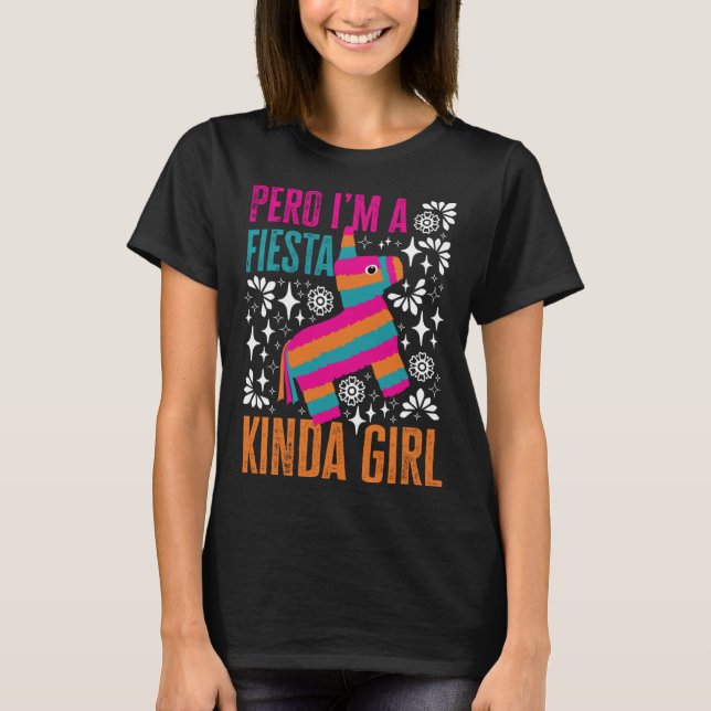 T-shirt San Antonio Kinda Girl Cute Pinata pour Fiesta (Devant)