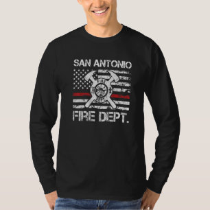 T-shirt San Antonio Texas Fire Department Thin Red Line Wi