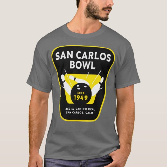 T-shirt San Carlos Bowl - San Carlos, Californie - Bowling (Devant)