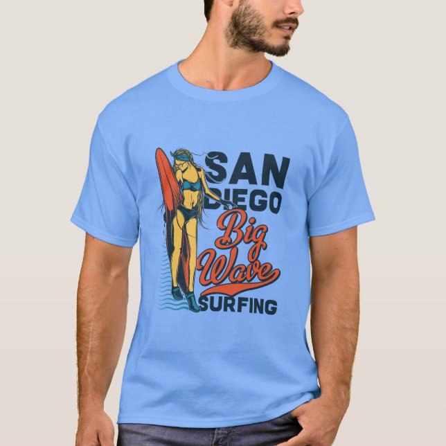 T-shirt San Diego Big Wave Surfing (Devant)