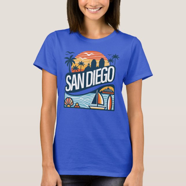 T-shirt San Diego California (Devant)