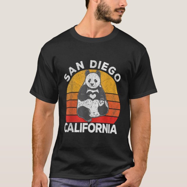 T-shirt San Diego California Panda Zoo (Devant)