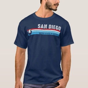 T-shirt San Diego California Vintage Retro Style Côtier