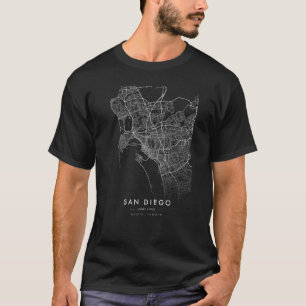 T-shirt San Diego Californie Coordonnées de la ville Ciel