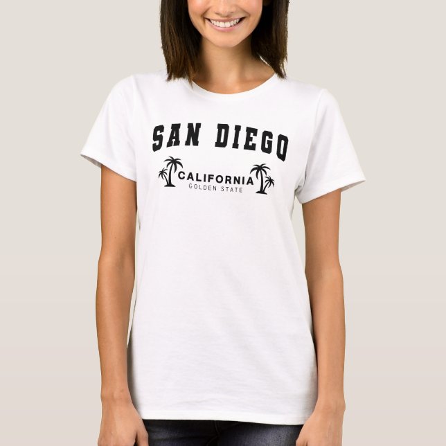 T-shirt San Diego, Californie, État d'or (Devant)