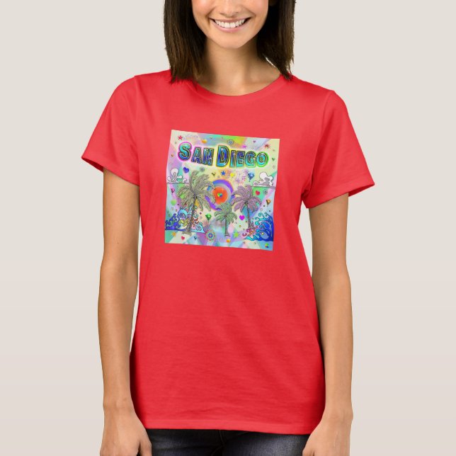 T-shirt San Diego Deep Dream (Devant)