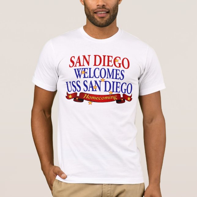 T-shirt San Diego fait bon accueil à USS San Diego (Devant)