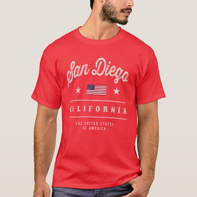 T-shirt San Diego la Californie Etats-Unis (Devant)