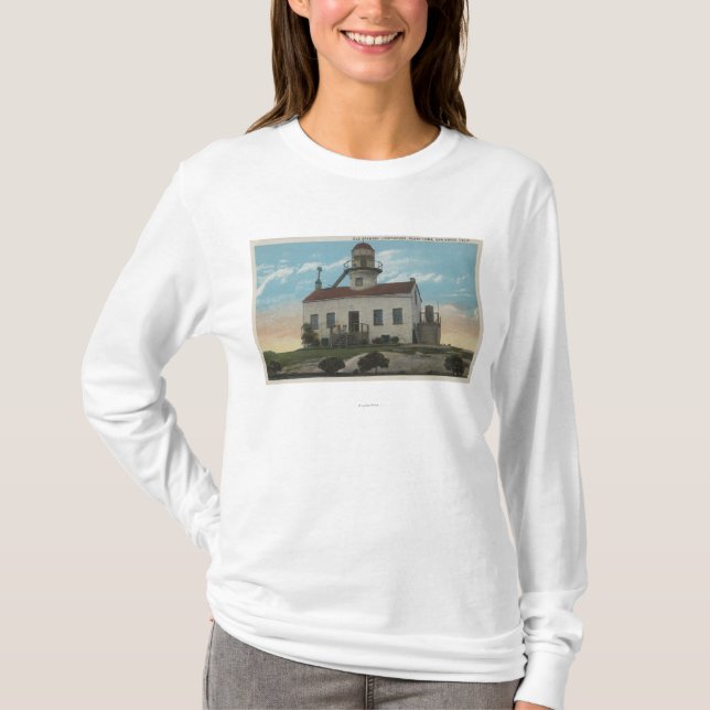 T-shirt San Diego, la Californie - vieux phare espagnol (Devant)