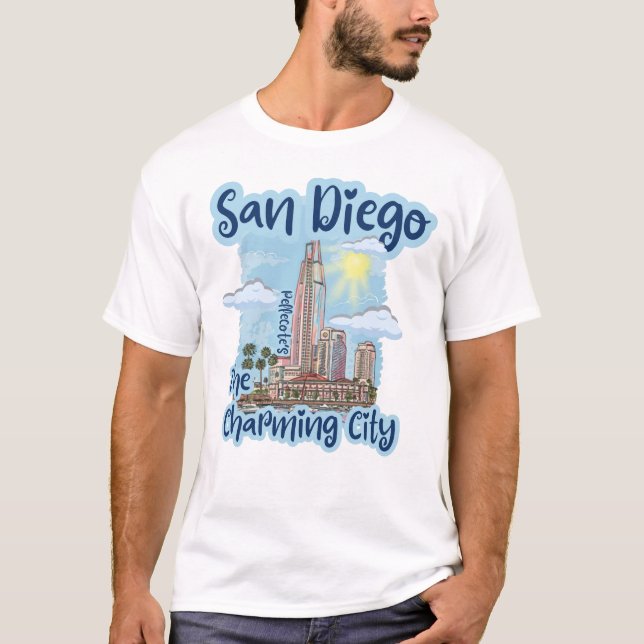 T-shirt San Diego La Chemise Ville Charmante (Devant)