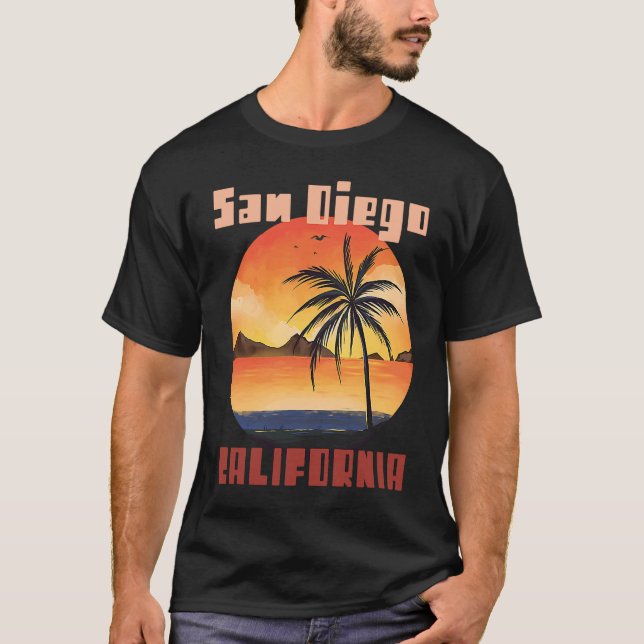 T-shirt San Diego Palm trees California Vacation Beach Oce (Devant)